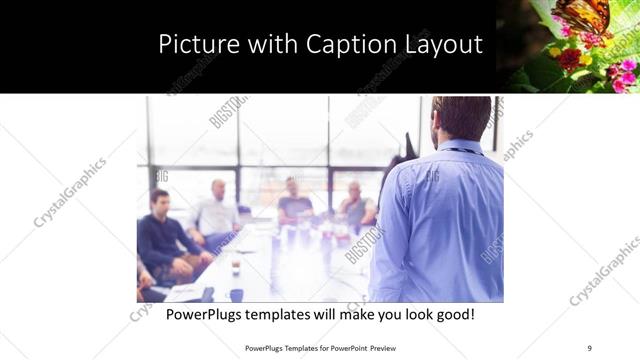 Picture with Caption presentation slide layout