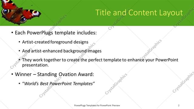 Title and Content presentation slide layout