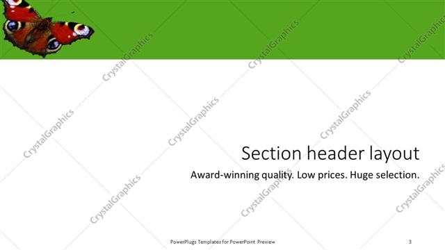 Section Header presentation slide layout