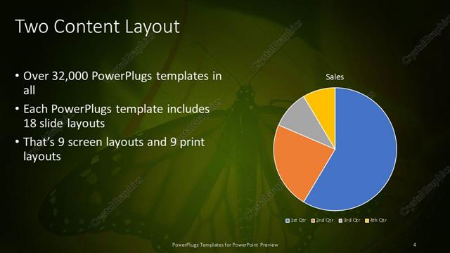 Two Content presentation slide layout