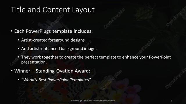 Title and Content presentation slide layout