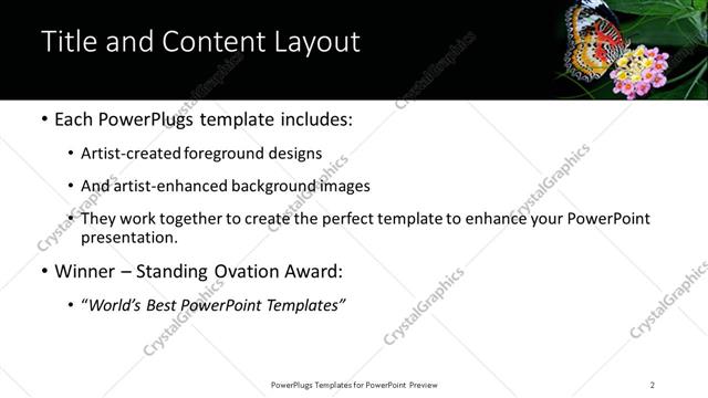 Title and Content presentation slide layout
