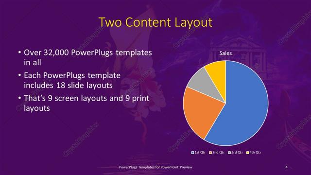Two Content presentation slide layout