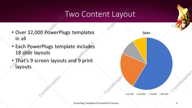 Two Content presentation slide layout