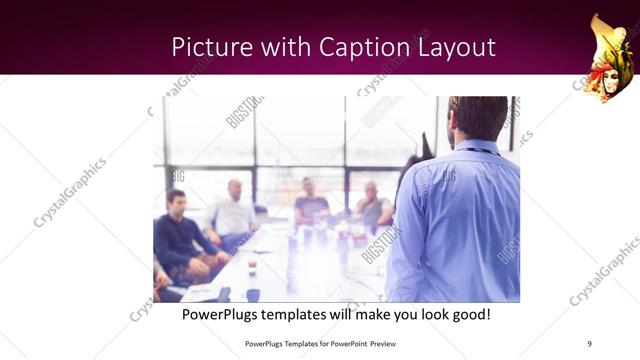 Picture with Caption presentation slide layout