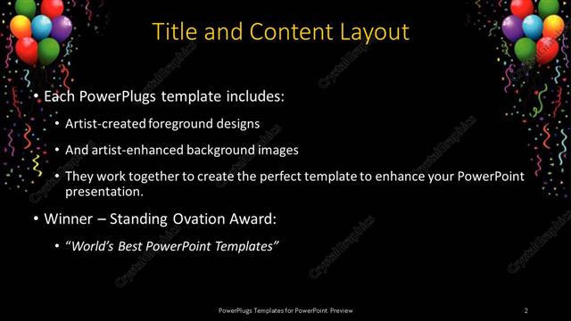Title and Content presentation slide layout