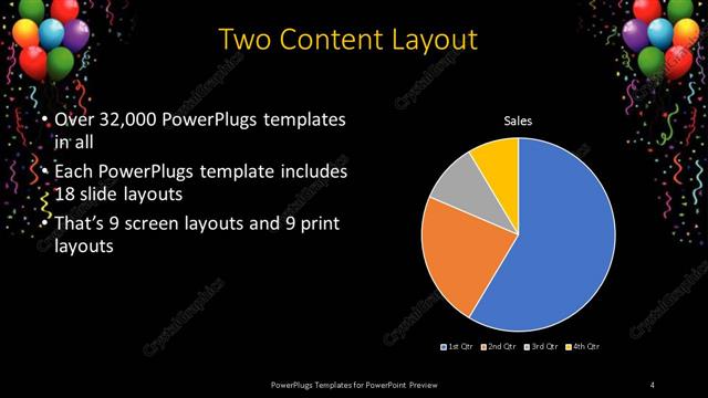 Two Content presentation slide layout