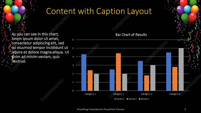 Content with Caption presentation slide layout