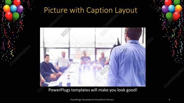Picture with Caption presentation slide layout
