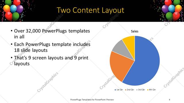 Two Content presentation slide layout