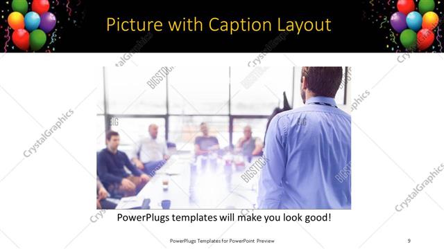Picture with Caption presentation slide layout