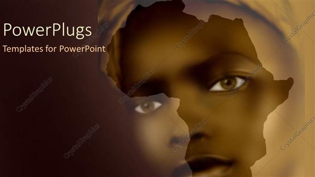  Presentation with african - A beautiful child with brownish background