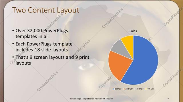 Two Content presentation slide layout