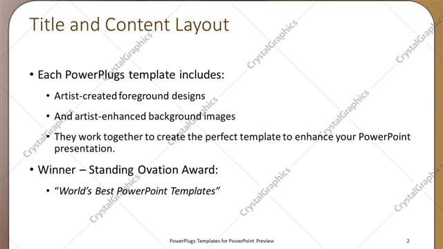 Title and Content presentation slide layout
