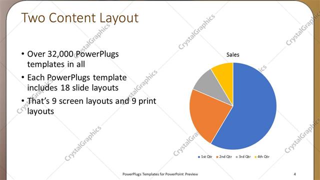 Two Content presentation slide layout