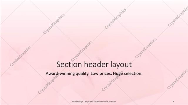 Section Header presentation slide layout