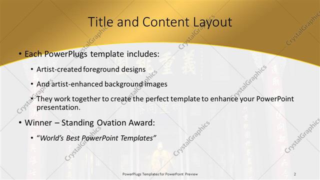 Title and Content presentation slide layout
