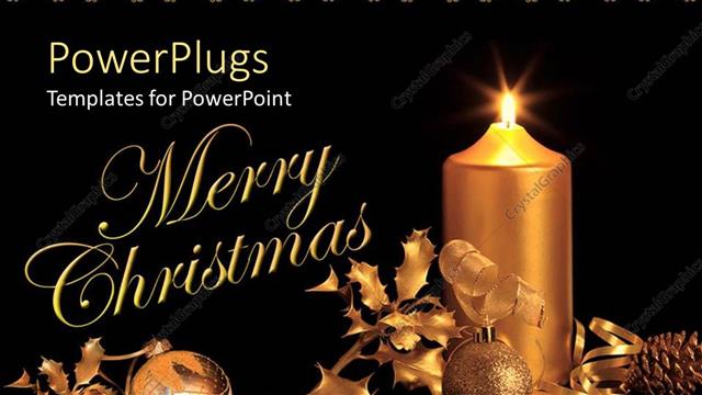  Presentation with candle - Beautiful Christmas decorations along with a candle and other materials