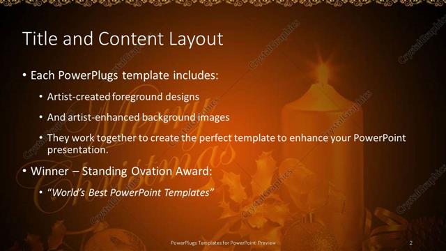 Title and Content presentation slide layout