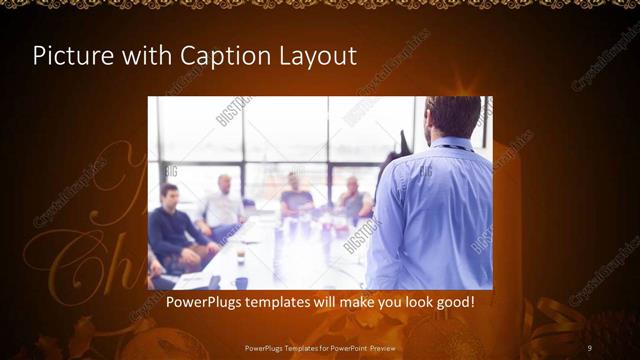 Picture with Caption presentation slide layout