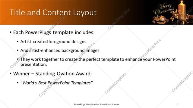 Title and Content presentation slide layout