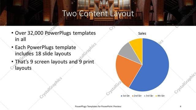 Two Content presentation slide layout