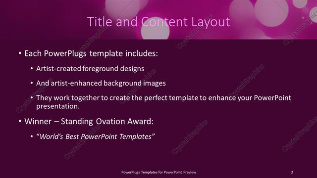 Title and Content presentation slide layout