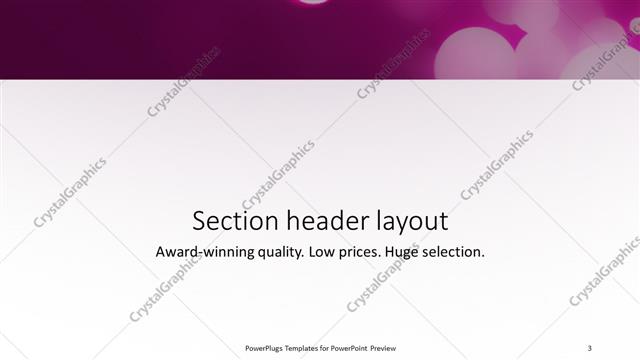 Section Header presentation slide layout