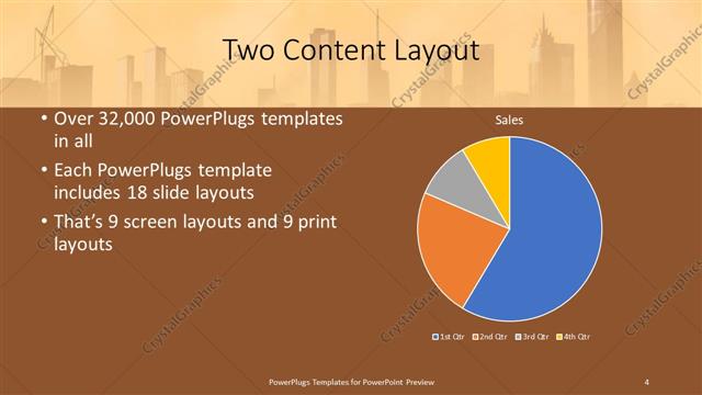 Two Content presentation slide layout