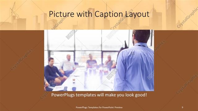 Picture with Caption presentation slide layout