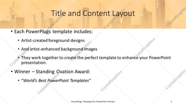 Title and Content presentation slide layout