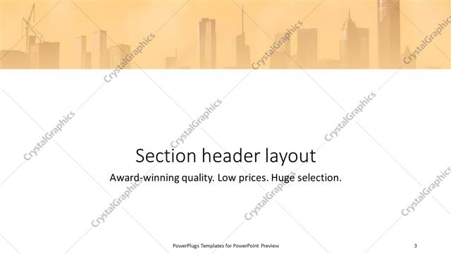 Section Header presentation slide layout
