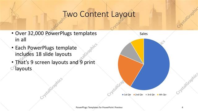 Two Content presentation slide layout