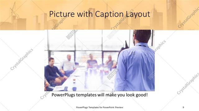 Picture with Caption presentation slide layout