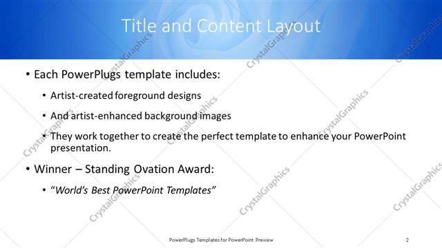 Title and Content presentation slide layout