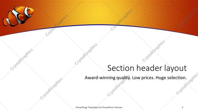 Section Header presentation slide layout