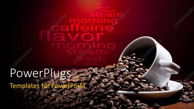  Presentation with beans - A number of coffee beans with reddish background