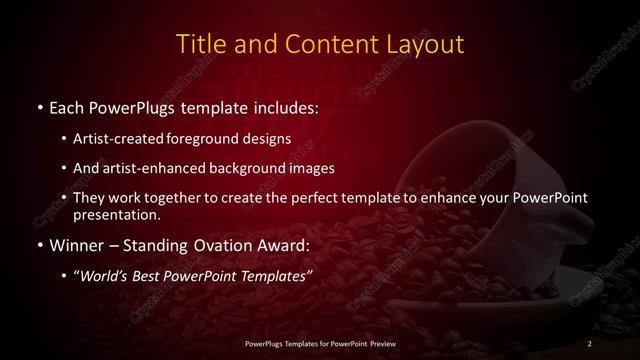 Title and Content presentation slide layout