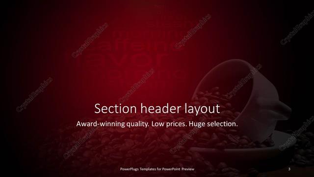 Section Header presentation slide layout