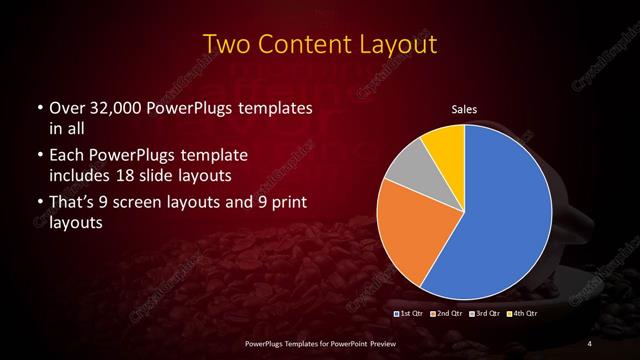 Two Content presentation slide layout