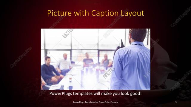 Picture with Caption presentation slide layout