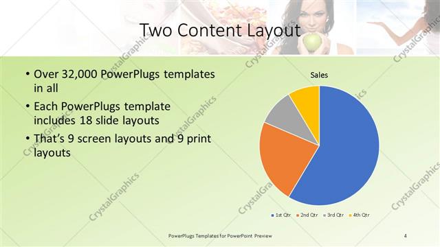 Two Content presentation slide layout