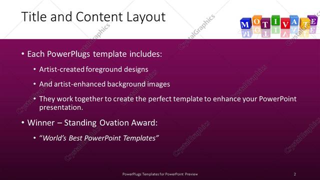 Title and Content presentation slide layout