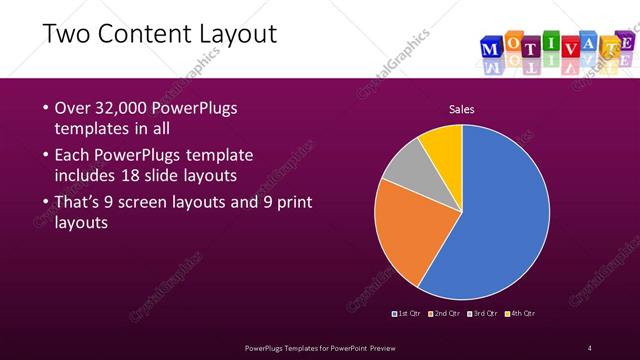 Two Content presentation slide layout