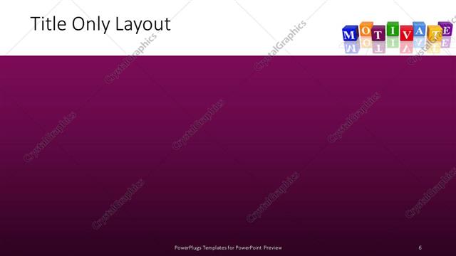 Title Only presentation slide layout