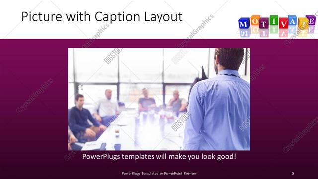 Picture with Caption presentation slide layout