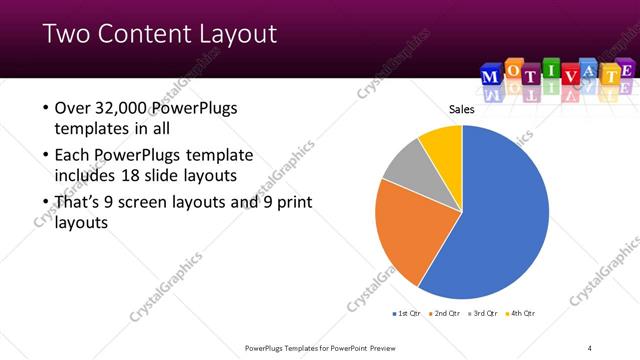 Two Content presentation slide layout