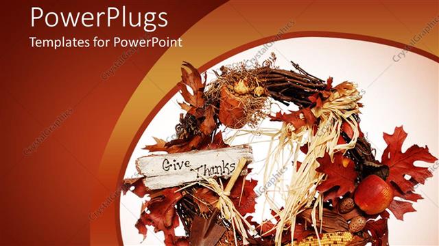  Presentation with orange - A beautiful collection of leaves with orange background