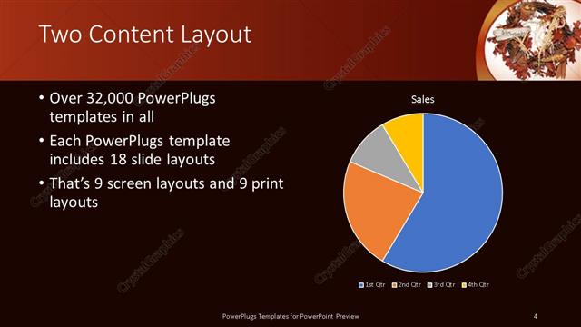 Two Content presentation slide layout
