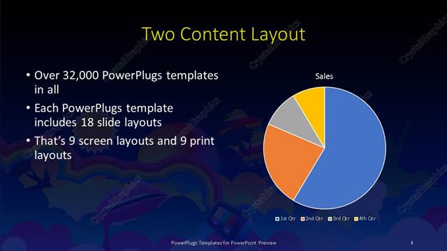 Two Content presentation slide layout